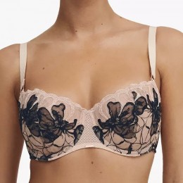 Chantelle Fleurs Balcony Bra  Beige