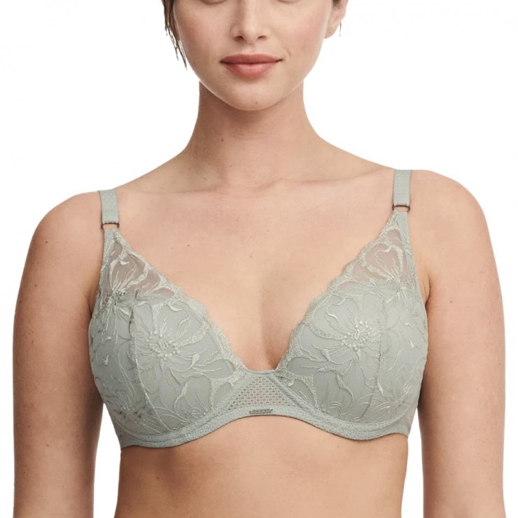 Chantelle Fleurs Bra Green Tea