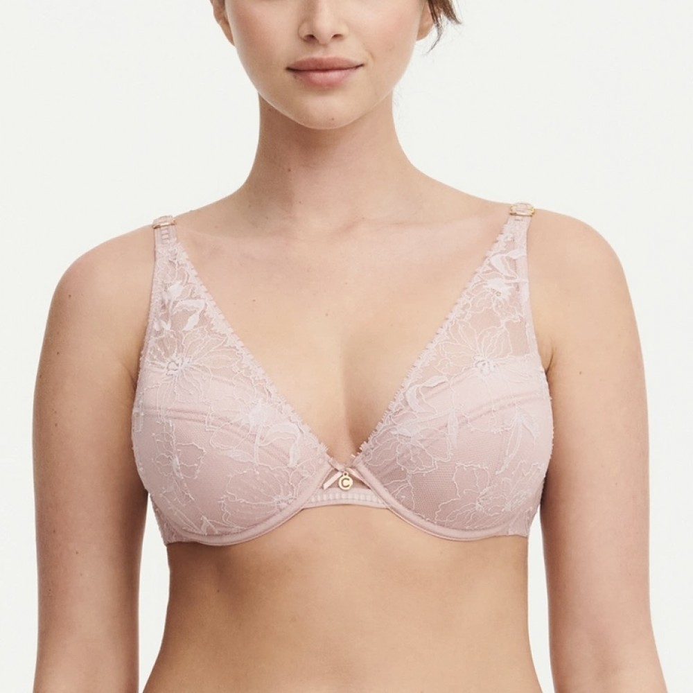Chantelle Orchids Push Up Bra in Rose