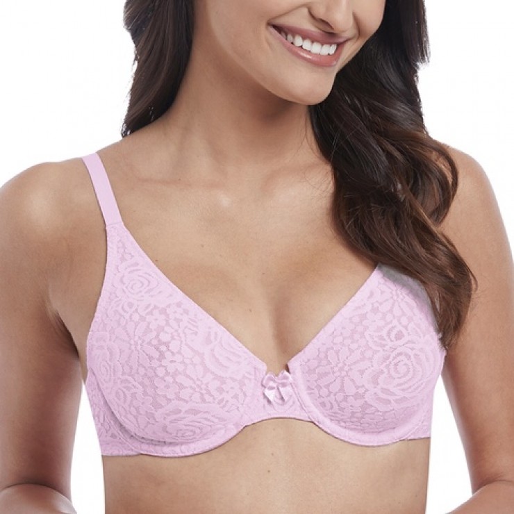 Wacoal Halo Lace Soft Cup Bra Sweet Pink