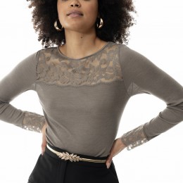 Mey Long Sleeve Thermal Taupe