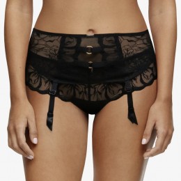 Chantelle Fleurs Suspenders Belt Black